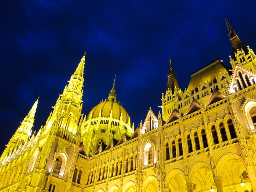 Hungarian Houses of Parliament lit up