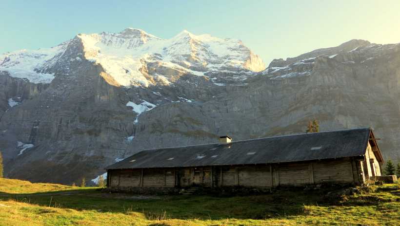 Farm storehouses on our walk down to Wengen